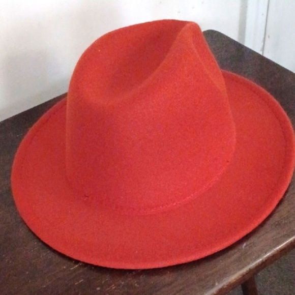 Stylish Rust Fedora Hat - Picture 3 of 5